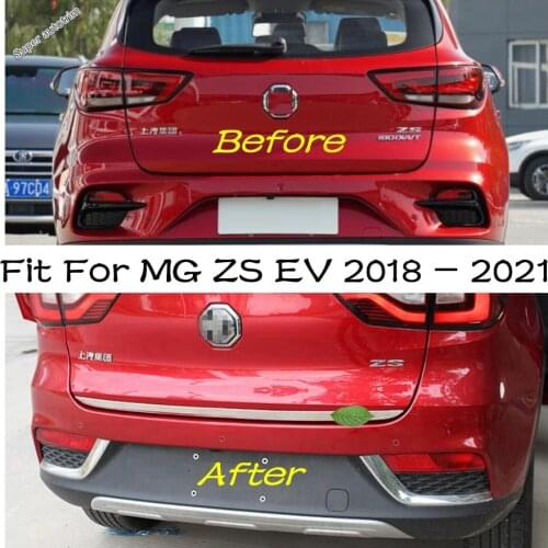 Rear Trunk Tailgate Lid Cover Trim Door Tail Gate Bumper Molding Garnish Styling For MG ZS EV 2018 - 2021 Exterior Refit Kit