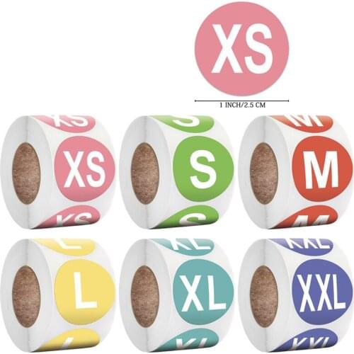 100-500pcs Self Adhesive Sticky Label XS/S/M/X/XL/XXL/XXXL Stickers Blank Note Label Wholesale Low Price Clothes Size Marking