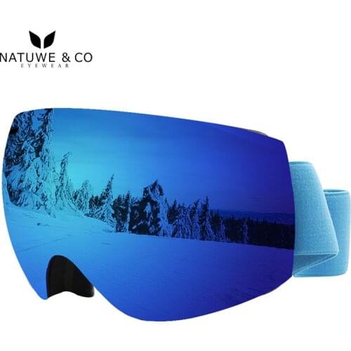 Natuwve&Co Goggles Snowboard Goggle Over Glasses with Anti-Fog Spherical Dual Interchangable Lens for Men Women UV400 3002