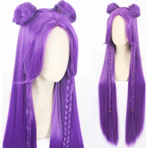 High Quality LOL KDA Kaisa Cosplay Wig Daughter of the Void Kaisa Wig Heat Resistant Synthetic Hair Wigs + Wig Cap