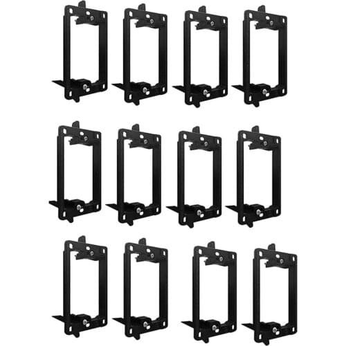 HOT-Low Voltage Mounting Bracket 1 Gang Multipurpose Drywall Mounting Wall Plate Bracket - (Single Gang,12 Pack)
