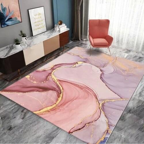 Pink Abstract Geometric Printing Carpets For Living Room Bedroom Area Rug Nordic Home Kitchen Hallway Anti-Slip Floor Mat Carpet