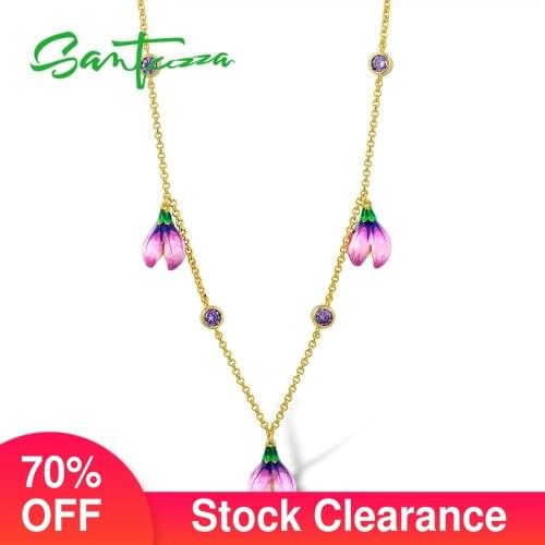 Серебряные ожерелья SANTUZZA China At AliExpress