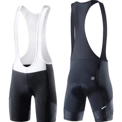 2022 New Santic Men Bib Shorts Summer Cycling Cool Padded Cycling MTB Shorts Summer Road Ciclismo Race Bicycle Bottom Asian Si
