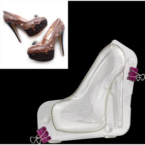 Big Size3D High Heel Shoes Chocolate Mold DIY Chocolate Candy Molds Cake Decorating Tools Home Baking Sugar Craft Accessories