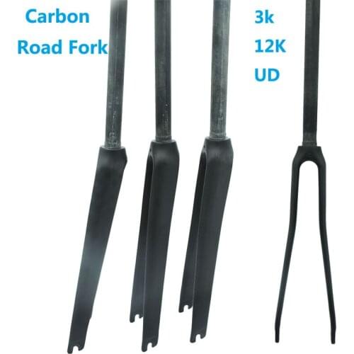 Carbon Fork 700C Road Bicycle Fork for 23C 25C 28C Bike Front Fork Matte Black 3K 12k UD TORAY Carbon Fiber