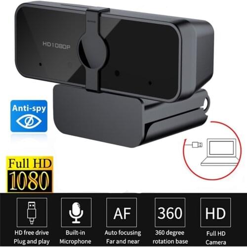 1080P HD USB Webcam Web Camera with Built in Microphone PC Computer Web Camera for Live Streaming Video Calling Conferencing