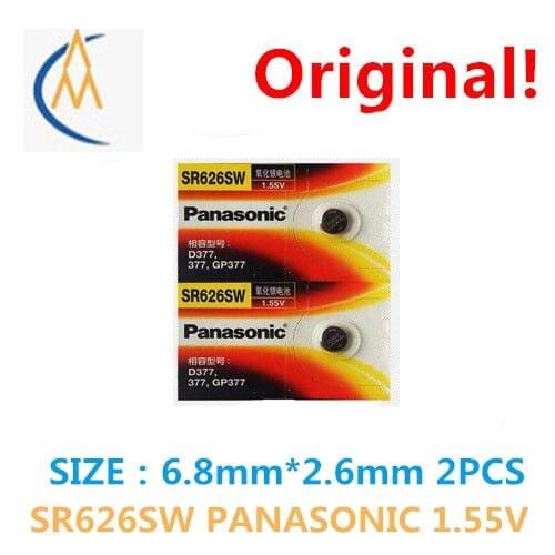 2PCSImported watch battery 377 SR626SW sr621sw button universal quartz electronic watch replacement date toy electronic products
