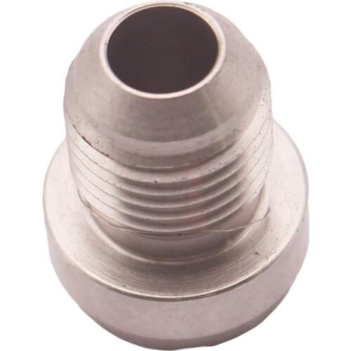 2Pcs Stainless Steel Male Weld On Fitting Bung Hose Adapter Fuel Oil (AN6)