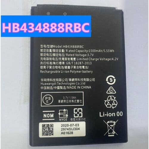 3.7V Original 1500mAh HB434888RBC Battery For Router WIFI HB434888RBC Batteries +Tracking Number