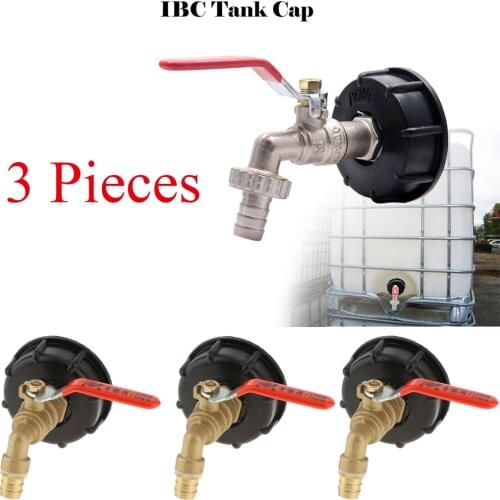 3 Pieces 1000L Copper IBC Tank to 3/4" Tap Hose Converter Outlet Tools
