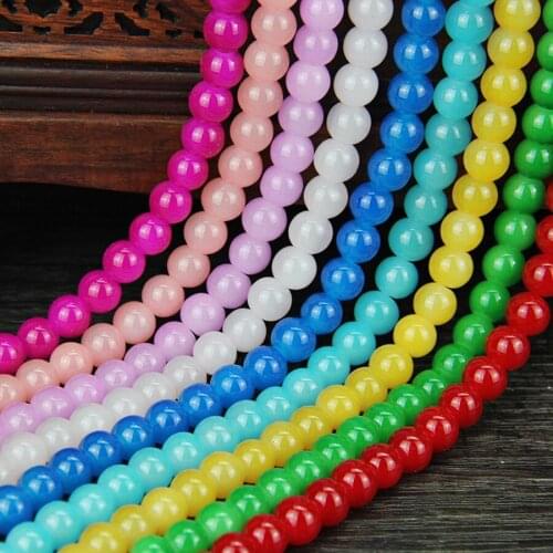 4MM-12MM 22 Colors Glass Beads For Jewelry Making Fashion Charms Handmade Necklace Earring Bracelet Women Bijoux Accessories