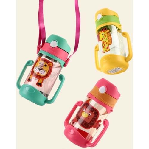400ml Baby Kids Cute Water Bottle Protein Shaker Children Plastic Leak Proof Bottle School Drinking Bottles