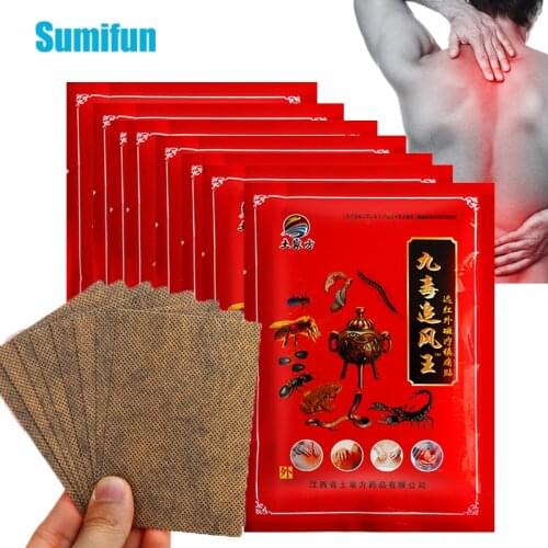 8pcs Rheumatoid Arthritis Pain Patches Treat Joint Back Ankle Neck Knee Muscle Body Analgesic Chinese Herbal Plaster Health Care