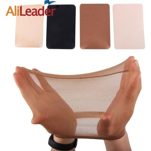 Alileader Big Sale 2pcs/pack Wig Cap Hair Net Black Brown Beige Invisible Stretch Stocking Elastic Mesh Cap Wig For Making Wigs