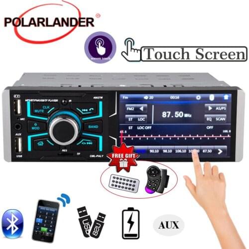 Touch Screen with bluetooth car stereo radio FM aux input receiver in-dash 1 din car MP3 player Bluetooth Reverse Rear View