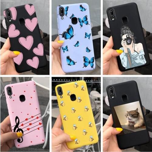 For Cover Vivo Y91C Cases 6.22" Soft Silicone Cartoon Painted TPU Phone Back Fundas For Vivo Y90 Y91 C VIVOY91C 2020 1820 Bumper