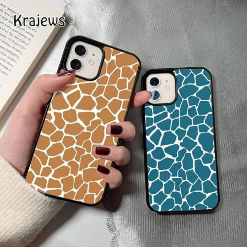 Krajews Giraffe Pattern Maxi coque Phone Case for iPhone 12 mini 5 6S 7 8 PLUS X XS XR 11 PRO MAX SE 2020 Back Cover Funda Shell