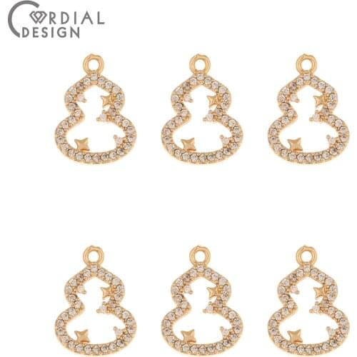 Cordial Design 50Pcs 10*15MM DIY Pendant/Hand Made/Earrings Accessories/Jewelry Findings & Components/Earring Making/CZ Charms