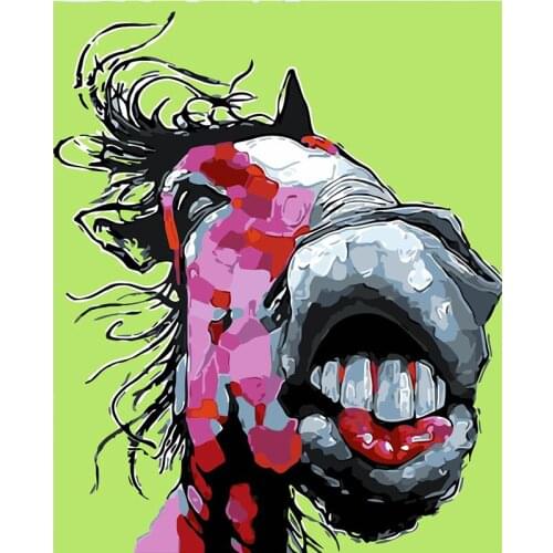 DIY Painting By Numbers donkey painting abstract Drawing On Canvas HandPainted Painting Art Gift DIY Home Decoration