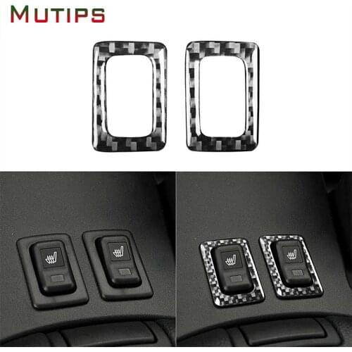 For Mazda RX-8 RX8 SE3P JM1FE 2004 2005 2006 2007 2008 Accessories Center Console Seat Heating Switch Cover Carbon Fiber Sticker