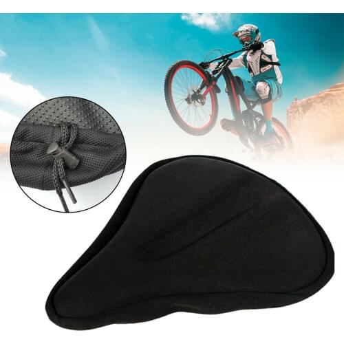 Exercise Bike Seat Gel Cushion Cover For Large And Wide Bicycle Saddle Pad For Exercise Riding Accessories Part