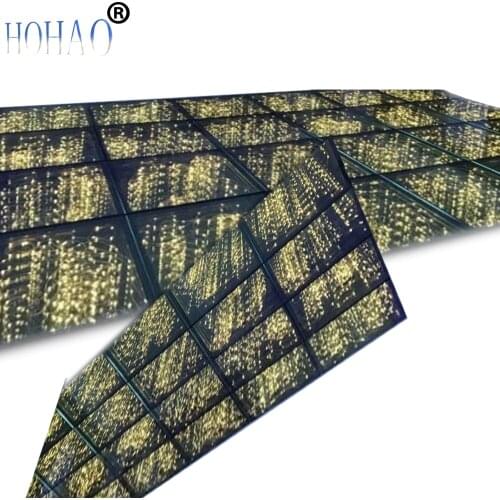 HOHAO Led Starry Light Twinkling 3D Infinity LED Starlit Dancing Flooring for Event IP55/65 Waterproof Level 2 Year Warranty