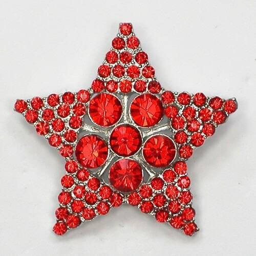 Red Rhinestone brooch Star Pin brooches C2072 C