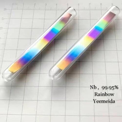 Colorful Glass Seal Niobium 99.95% High Purity Element Collection Decoration Gift