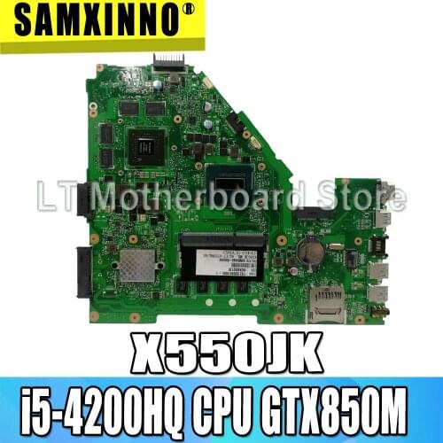 Mainboard For Asus Flying Fortress X550JK FX50J X550JD X550JF X550JX X550JK Laptop motherboard com i5-4200HQ CPU GTX850M