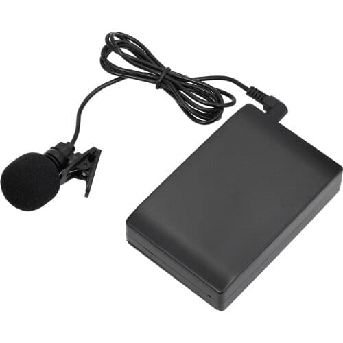 Mini Wireless Clip-on FM Microphone Lavalier Mic System Voice Amplifier Transmitter Receiver 6.5mm Out for Lecture