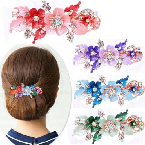 Fashion Barrettes Metal Butterfly Hair Clip Elegant Flower Hair Pins Cute Hairpin Headwear Accessories Gift for Woman Girls