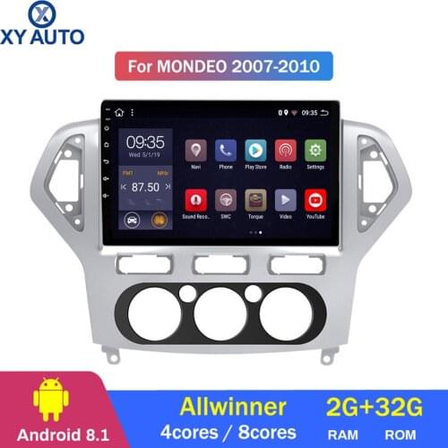 10.1 inch 2.5D IPS HD multi-touch screen Android8.1 2G RAM 32G ROM NAVI for Ford Mondeo 2007-2010 MC with BlueTooth USB WIFI SWC