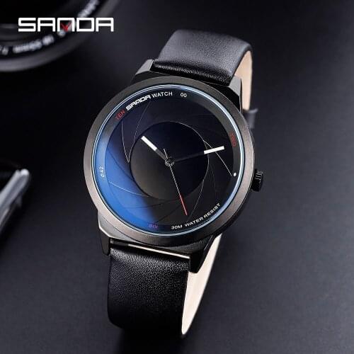 SANDA Luxury Brand Men Watch Ultra Thin Leather Clock Male Gold Business Wristwatch Waterproof Men Watches relogio masculino