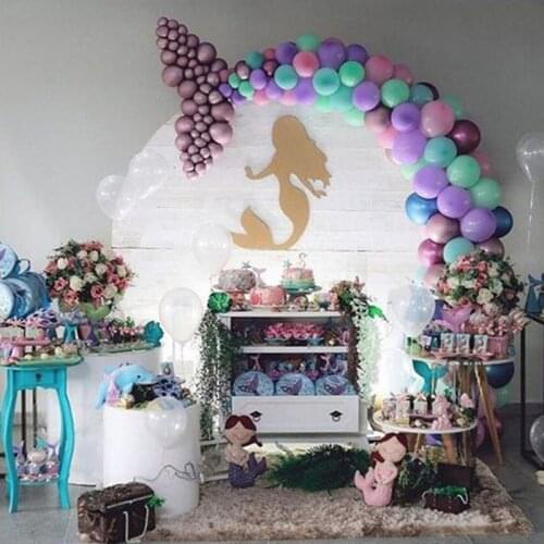 1set Mermaid Party Balloons Ocean Under the Sea Party Balloon Set Girl 1st Birthday Party Decoration Baby Shower Decor Supplies