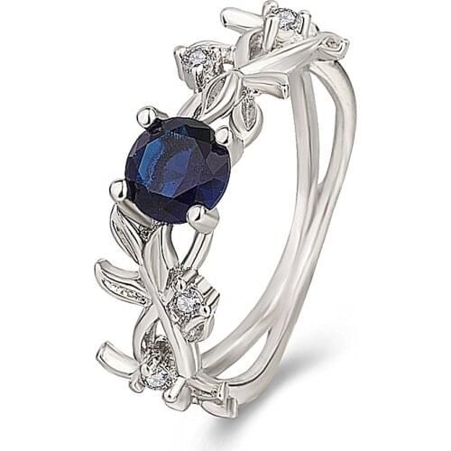 2021 New Olive Leaf Multicolor Inlaid Zircon Engagement Rings for Women Popular Party Female Ring Jewelry Accessories