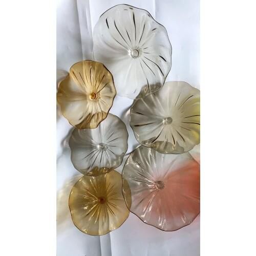 Hand Blown Glass Hanging Art Creative Glass Wall Plates Hand Blown Glass Hanging Wall Plates