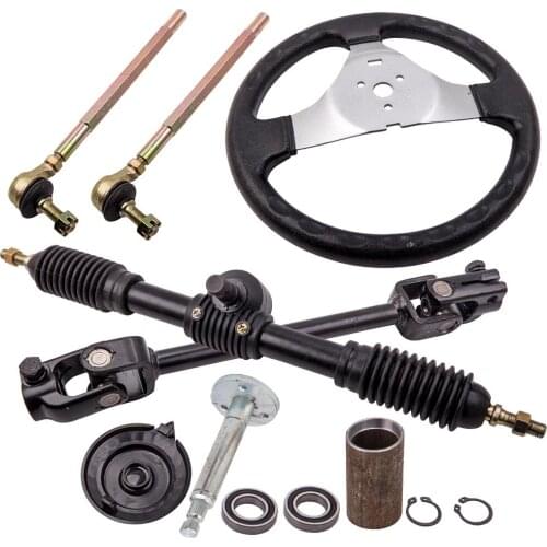 Steering Wheel Assembly & Gear Rack Pinion For Go Kart Quad Parts 110cc New