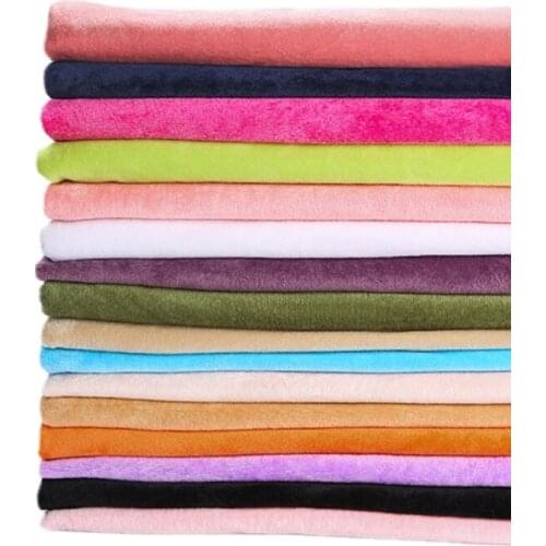 Width 62'' Crystal Super Soft Short Plush Fabric By The Half-Yard For Toys Handmade DIY Clothing Material