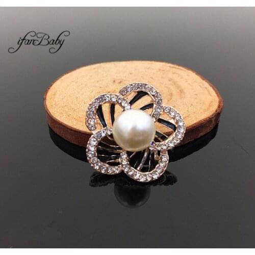 Rhinestone Buttons For DIY Accessories flat back pearl Alloy buttons