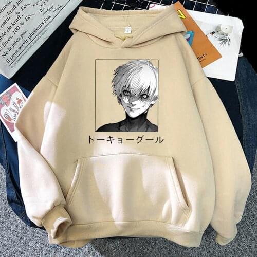 Anime Cartoon Tokyo Ghoul Kaneki Split Face Printing Hoodie Men/Women Sweatshirt Long Sleeve Hip Hop Fashion Spring Clothing