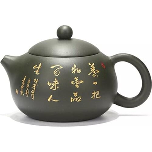 Yixing Teapot Ore Masters Handmade Xi Shi Kettle Beauty Teaware Mud Green Household Teapot Chinese Tea Set