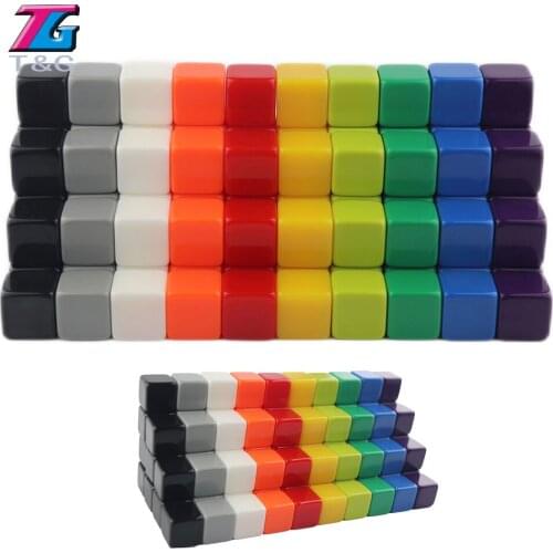 High Quality 10pcs 16mm d6 resin colored blanks dice for engarved or printed oem game square corners standard size