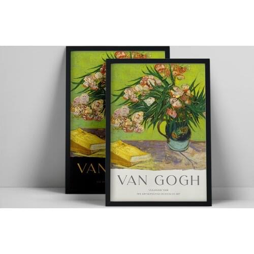 Famous Vintage Painting Van Gogh Vase Exhibition Canvas Posters and Prints Museum Modern Gallery Wall Art Picture Home Decor