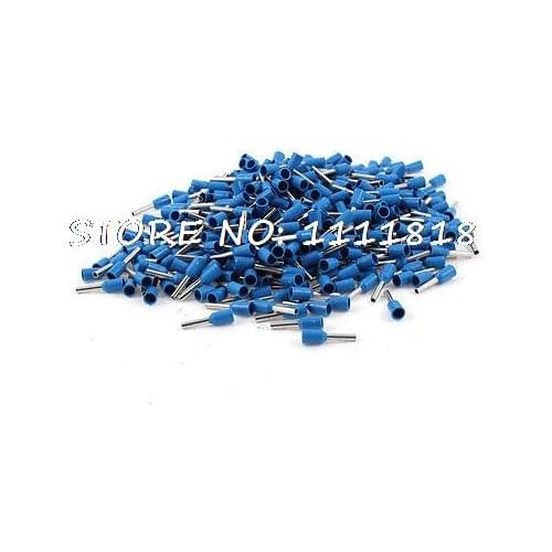 1000pcs 18 AWG Blue PVC Sleeve Insulating Tube Terminal Cable Lug