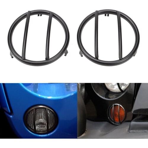 2pcs Stainless Euro Guard Fog Light Hood Cover Trim Fit For 07-15 Jeep Wrangler JK CJ Car Styling Auto Parts Accessories