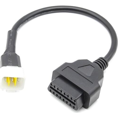 6 Pin to OBD 16 Pin Adaptor Cable Motorcycle Fault Detection Connector for DELPHI