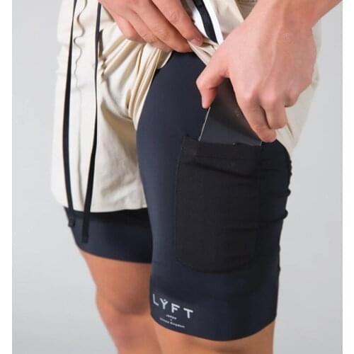 Summer Quick-drying 2 in 1 Mens Sports Gym Running Shorts Jogging Fitness Shorts Training Sports Shorts Male Casual Shorts