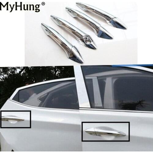 For Hyundai Elantra 2013 2014 2015 Car Exterior Door Handles Chrome Side Cover Trim Car Styling