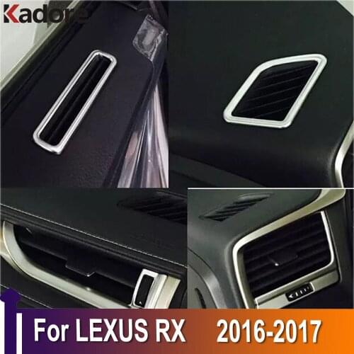 For Lexus RX 2016 2017 ABS Matte Car Air Conditioning Vent Cover Trim Sticker Interior Accessories Car Styling Decoration